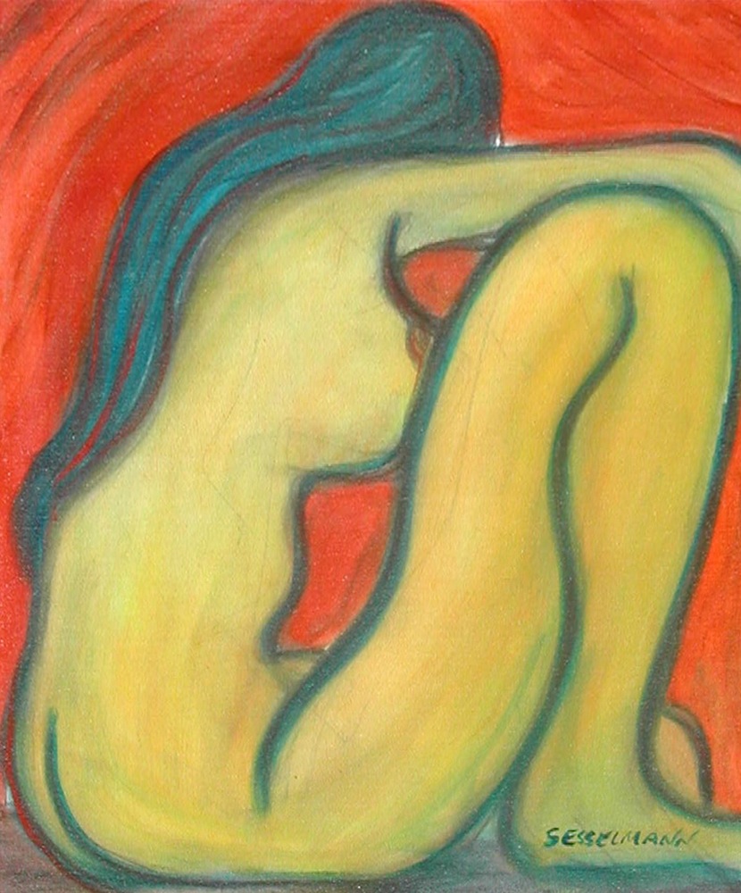 Yellow Figure Framed