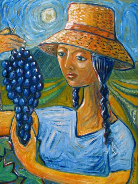 Grape Harvest Girl