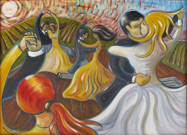 Wedding dance in the vineyard