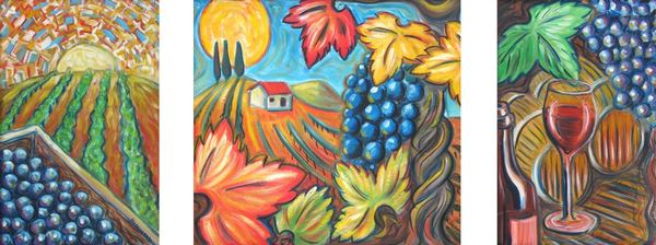 Vineyard triptych #2