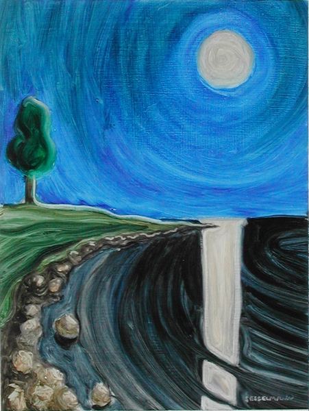 Moon over water
